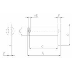 Kaištis su rankena 18x91,5