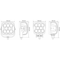 LED lempa darbui 10-60V 80W