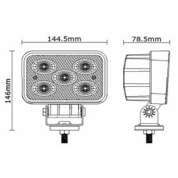 LED lempa darbui 10-30V 50W