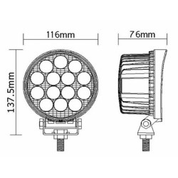 LED lempa darbui 10-30V 42W