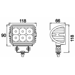 LED lempa darbui 12-28V 18W