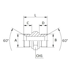 Adapteris 1/8"-1/8"