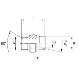 Adapteris 1/8"-1/8"
