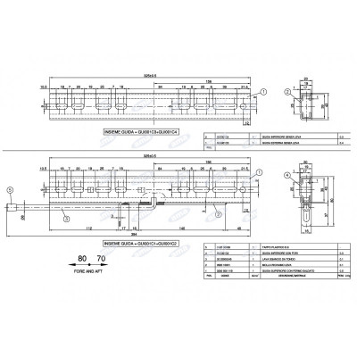 Sliding mechanism for Ama SEAT seats