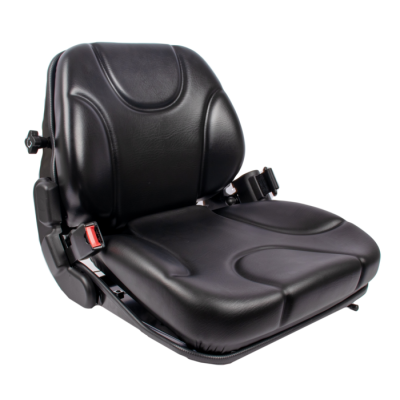 Seat with automatic safety belts