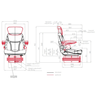 Activo PLUS Tractor Seat with Air Suspension | Detra AMA