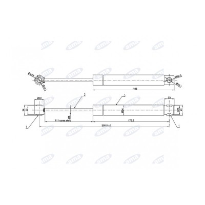 Shock absorber for RS100, MOL300V seats